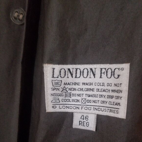 London Fog size 46 Reg green trench coat - Picture 8 of 9